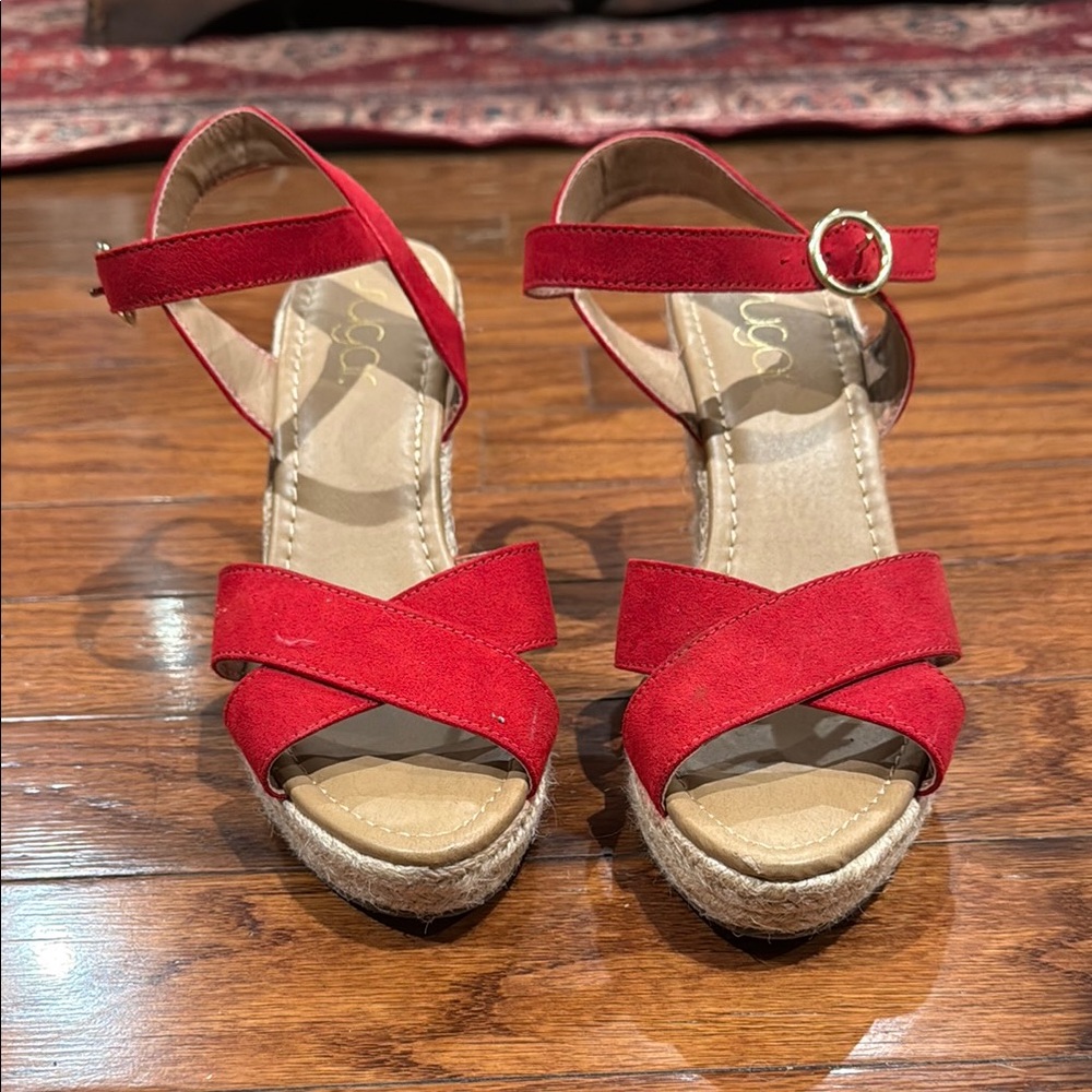 Red Strappy Sandals